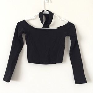 Off shoulder choker top
