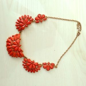 Orange statement necklace