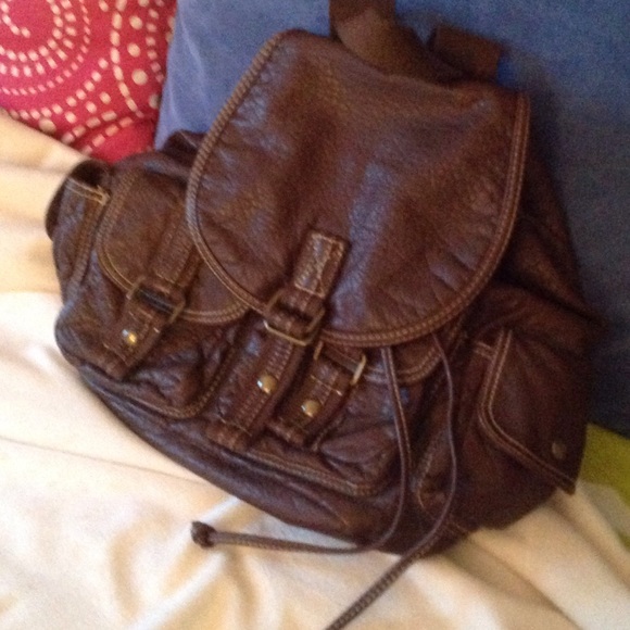 mossimo leather backpack
