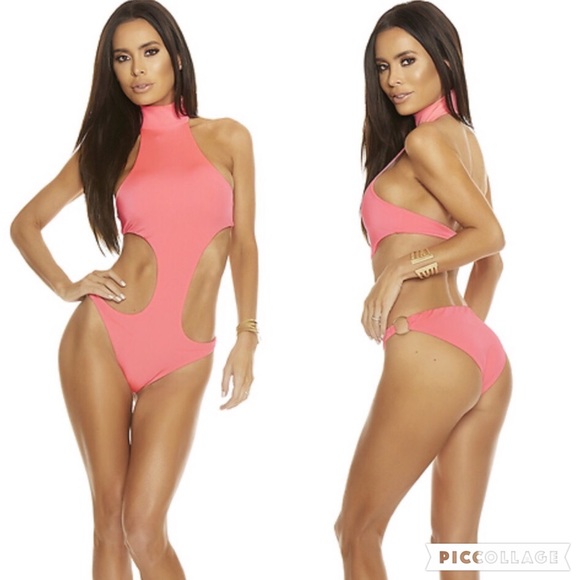 Coral monokini
