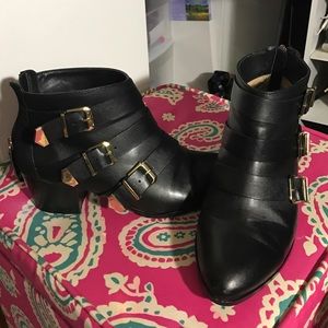 Black and Gold Booties
