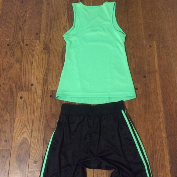 lime green adidas outfit