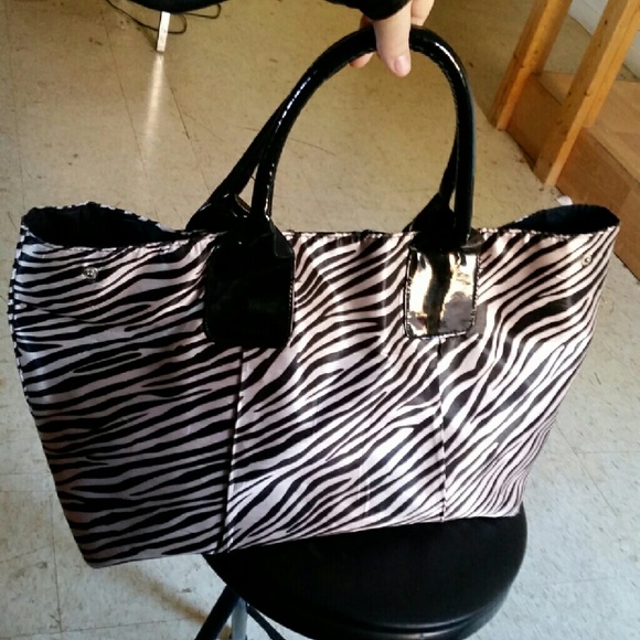 Large Gold Zebra Hand Tote - Picture 1 of 3