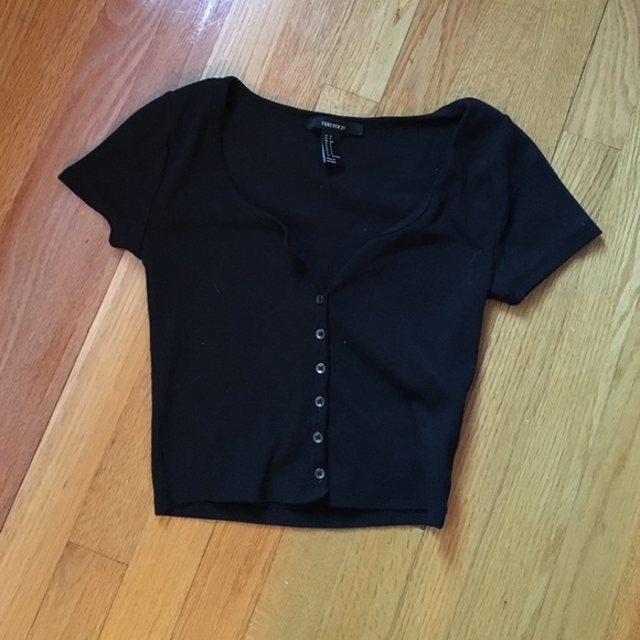 Black crop top