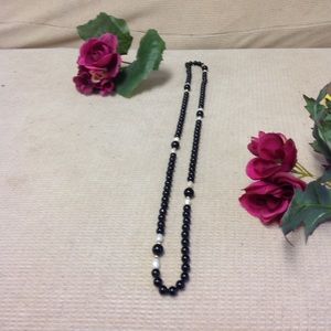 30" onyx fresh water pearls and 14kt beads