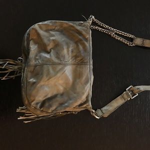 Tarnish Bags - Tarnish Distressed Green Crossbody Bag w/Tassels Tarnish Bags - Tarnish Distressed Green Crossbody Bag w/Tassels