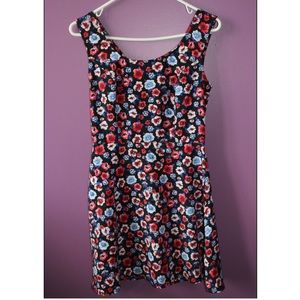 Floral Print Skater Dress