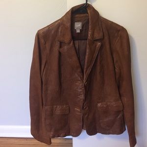 Brown J. Jill Leather Jacket