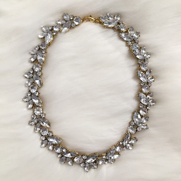 "Kennedy" Necklace || Clear Crystal Statement - Picture 2 of 10