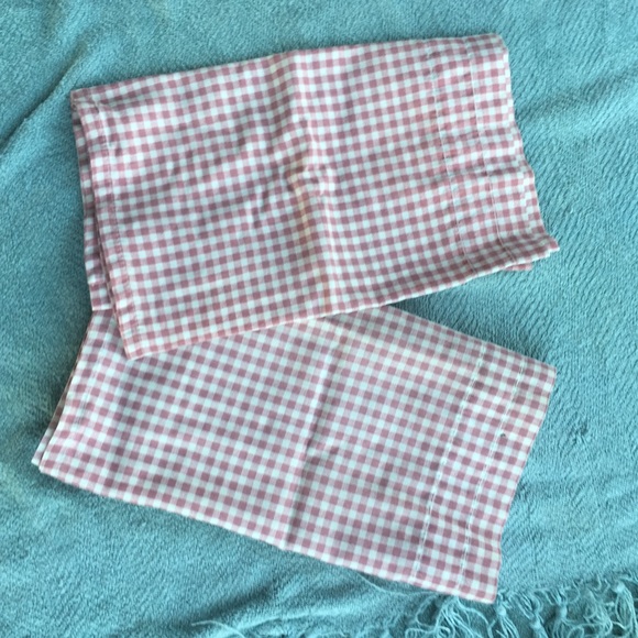 Pink Gingham Valance Set