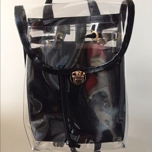 Clear backpack purse