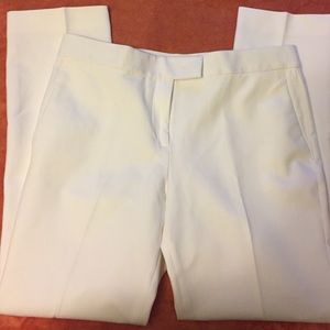Ann Taylor White Taylored Fit Cotton Slacks - Sz 4