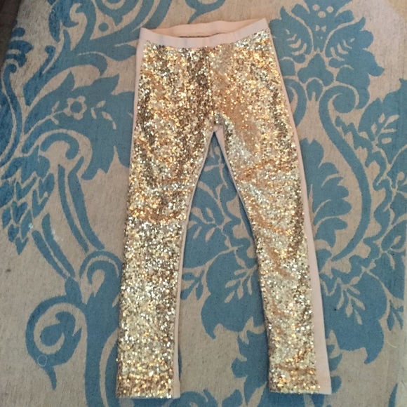 Mia Joy brand gold sparkling leggings - 5T