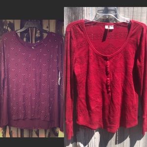 2 Soft Thermal Lounge Shirts!