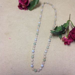 30" natural jade Bead necklace larger beads
