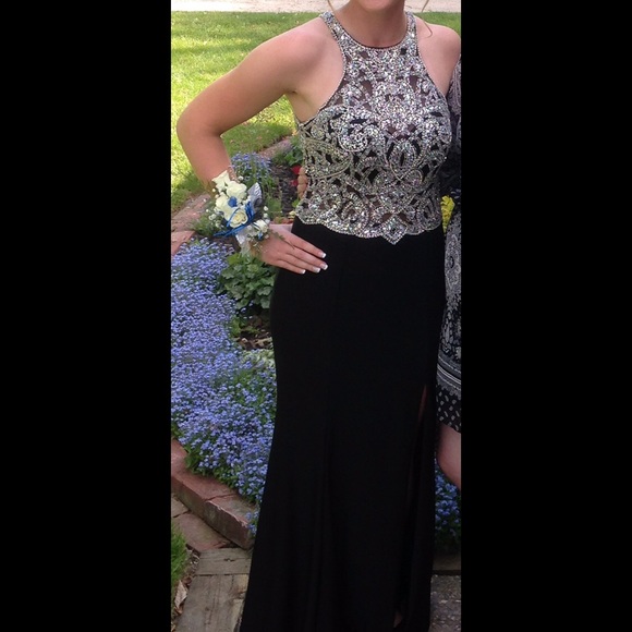 Black/Silver Prom Dress