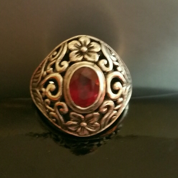 BALI STERLING SILVER RUBY