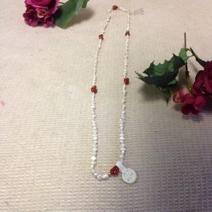 28" Freshwater pearls jade 14kt beads