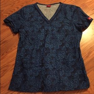 Dickies Flower Patterned Scrub Top