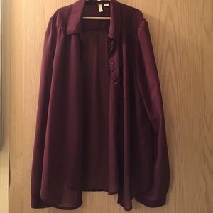 Nordstrom Frenchi Plum Blouse