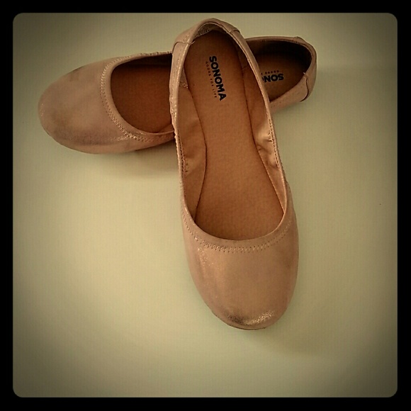 sonoma leather ballet flats