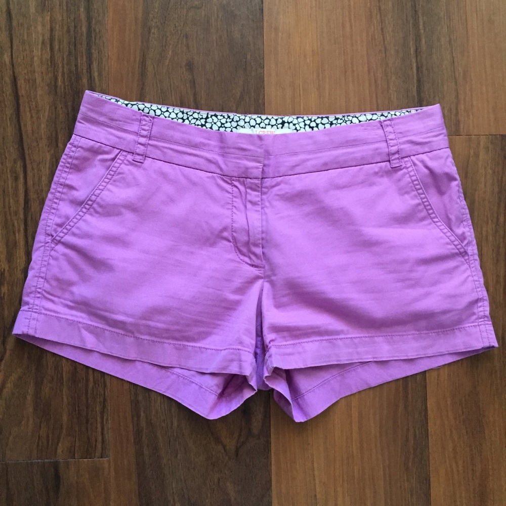 J.Crew 3-inch purple chino shorts - size 4