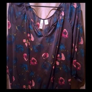 Floral peasant top