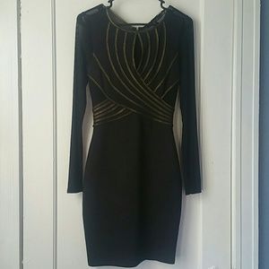 Modcloth Black and Gold Dress