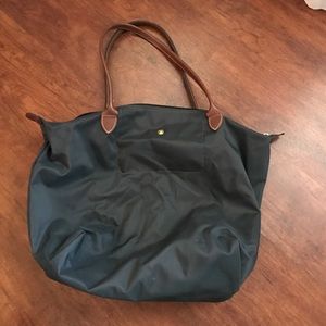 Dark Gray Longchamp Medium Tote