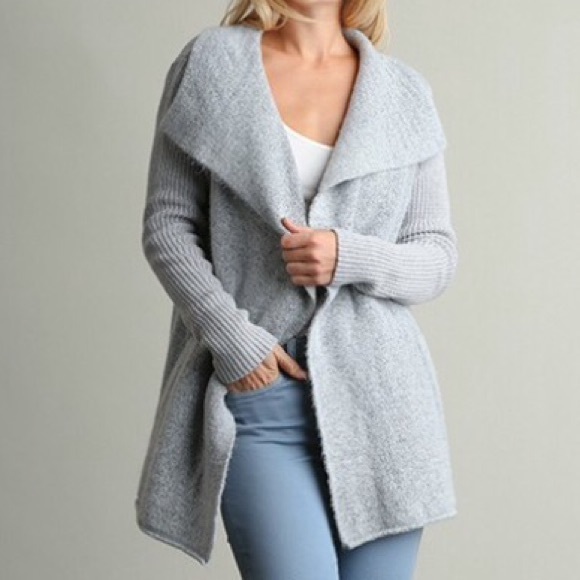 💟🆕 JEN// Heather Grey Knit Cardigan - Picture 4 of 4