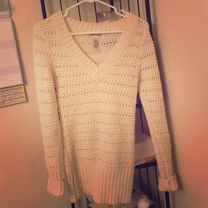 Lucky brand cream sparkly sweater