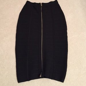 Stretch woven bandage pencil skirt