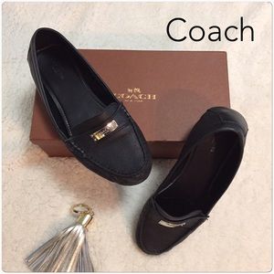Coach black loafers- EUC