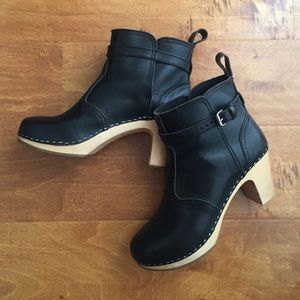 Swedish Hasbeens Jodhpur Black Booties