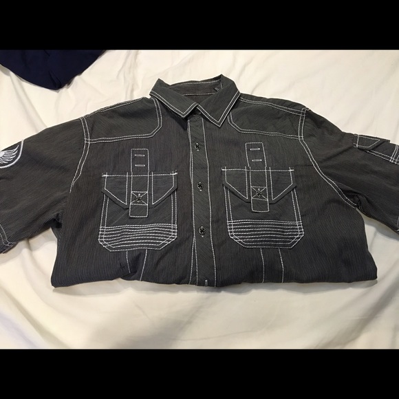 Affliction shirt sleeve dress shirt