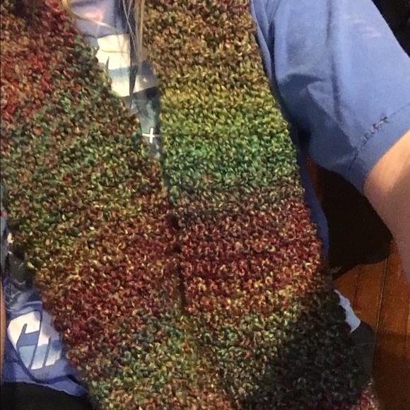 Hand Knit rainbow scarf - Picture 1 of 2