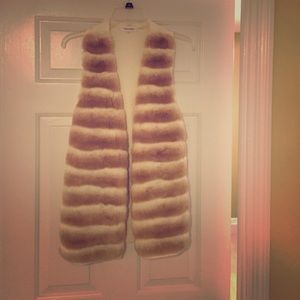 Calvin Klein fur sweat vest