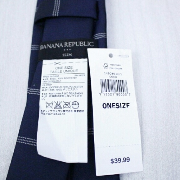 Banana Republic Slim Tie Stripe OS - Picture 4 of 4