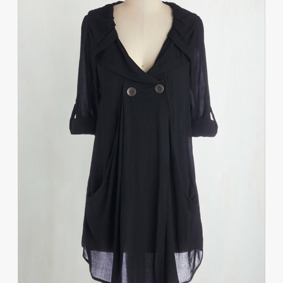 Modcloth Busy Week Tunic in Black