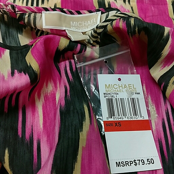 Michael Kors Open Shoulder Peek A Boo Top - Picture 3 of 4
