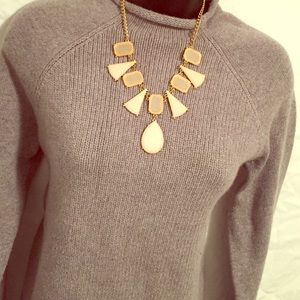 Joan Vass Wool/Angora/Cashmere Mock Neck Sweater