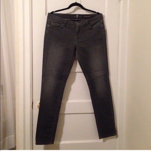 7 For All Mankind Roxanne gunmetal gray jeans - Picture 1 of 3