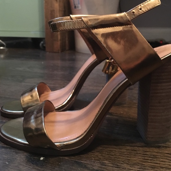 Gold Coach strappy sandals