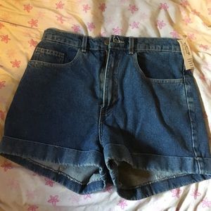 American Apparel High waisted Jean Shorts