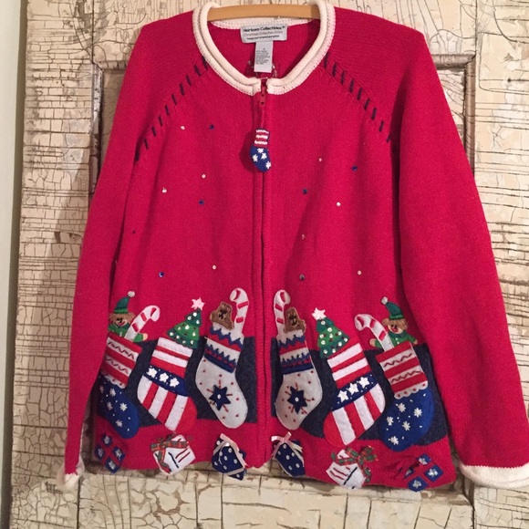 Red Christmas Stocking Sweater