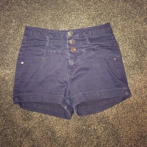 Dark denim shorts