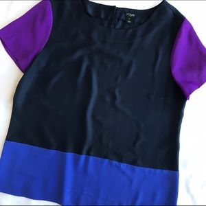 J. CREW Colorblock Blouse