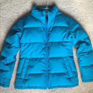 Girls Lands End down puffer coat size 7-8