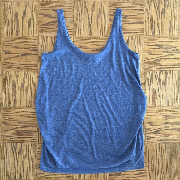 Heathered blue maternity tank