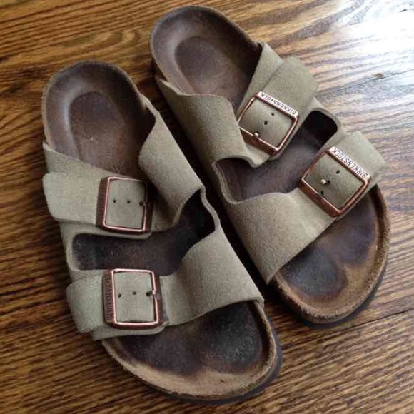 Birkenstock taupe suede women's 38